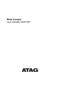 Mode d’emploi ATAG VA2013RT Lave-vaisselle