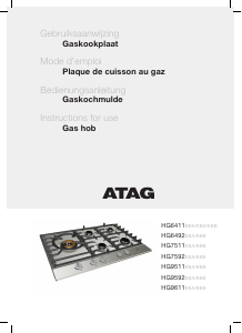 Mode d’emploi ATAG HG6411EBA1E Table de cuisson