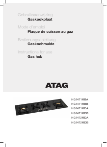 Manual ATAG HG1472MDA1E Hob