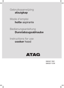 Manual ATAG WI60211BC Cooker Hood