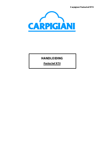 Handleiding Carpigiani Pastochef RTX IJsmachine