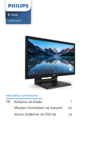 Kullanım kılavuzu Philips 222B9T LED ekran