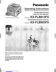 Manual Panasonic KX-FLB813FX Multifunctional Printer