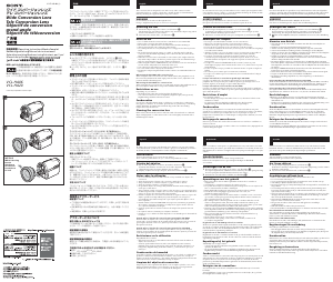 Bedienungsanleitung Sony VCL-HA06 Objektiv
