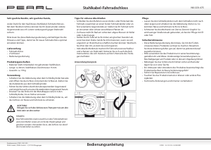 Bedienungsanleitung Pearl NX-1231-675 Fahrradschloss