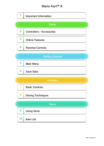 Manual Nintendo Wii U Mario Kart 8