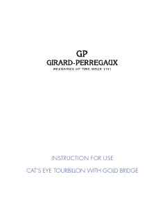 Handleiding Girard-Perregaux 99490D52P706-CK6A Cats Eye Horloge