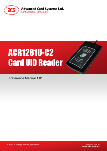 Handleiding ACS ACR1281U-C2 Kaartlezer