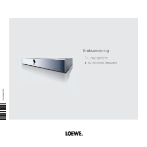 Bruksanvisning Loewe BluTechVision Interactive Blu-ray spelare