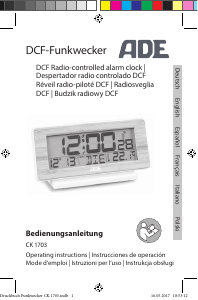 Mode d’emploi ADE CK 1703 Radio-réveil