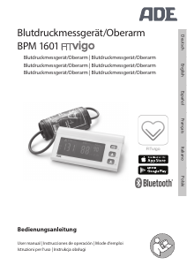 Bedienungsanleitung ADE BPM 1601 FITvigo Blutdruckmessgerät
