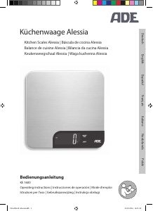 Manual de uso ADE KE 1600 Allesia Báscula de cocina