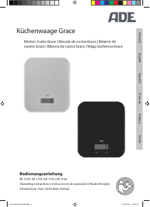 Handleiding ADE KE 1726 Grace Keukenweegschaal