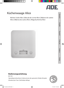 Bedienungsanleitung ADE KE 1701 Alice Küchenwaage