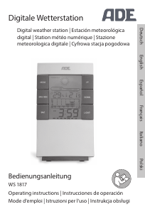 Instrukcja ADE WS 1817 Stacja pogodowa