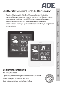 Manual de uso ADE WS 1603 Estación meteorológica