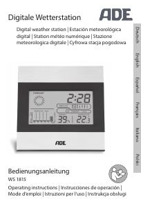 Mode d’emploi ADE WS 1815 Station météo