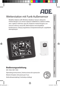 Handleiding ADE WS 1502 Weerstation