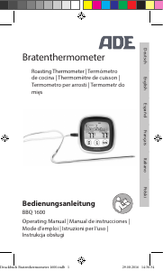 Handleiding ADE BBQ 1600 Voedselthermometer
