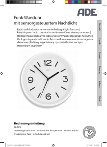 Manual de uso ADE CK 1710 Reloj