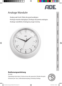 Mode d’emploi ADE CK 1601 Horloge