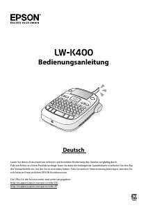 Bedienungsanleitung Epson LW-K400 LabelWorks Etikettendrucker