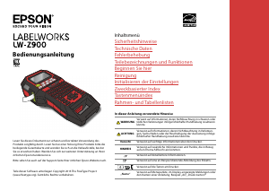 Bedienungsanleitung Epson LW-Z900FK LabelWorks Etikettendrucker