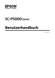 Bedienungsanleitung Epson SC-P5000 STD Spectro SureColor Drucker