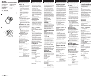 Manuale Sony VCL-MHG07A Obiettivo