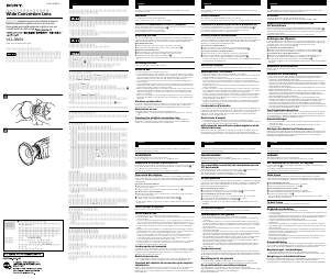 Bruksanvisning Sony VCL-SW04 Objektiv