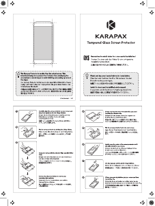 説明書 Karapax A7478 GlassGuard iPhone スクリーンプロテクター