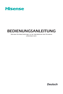 Bedienungsanleitung Hisense H65AE6000 LED fernseher