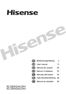 Bedienungsanleitung Hisense KG 215 A+ WE Kühl-gefrierkombination