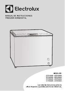 Manual de uso Electrolux EFP1000X Congelador