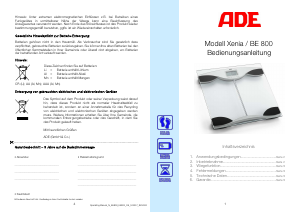 Manuale ADE BE 800 Xenia Bilancia