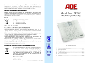 Manuale ADE BE 802 Svea Bilancia