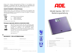 Manual de uso ADE BE 1011 Agneta Báscula