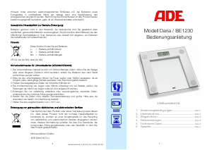 Manual de uso ADE BE 1230 Daria Báscula