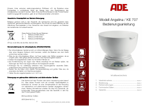 Manual de uso ADE KE 707 Angelina Báscula de cocina