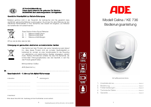 Manual de uso ADE KE 736 Celina Báscula de cocina