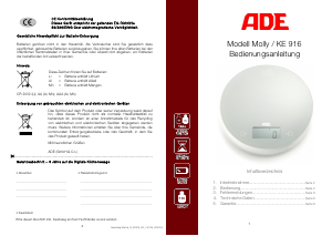 Manual ADE KE 916 Molly Kitchen Scale