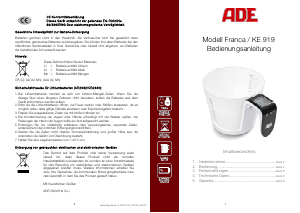 Manual de uso ADE KE 919 Franca Báscula de cocina