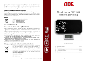 Manual ADE KE 1009 Lisanne Kitchen Scale