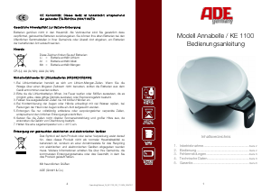 Manual de uso ADE KE 1100 Annabelle Báscula de cocina