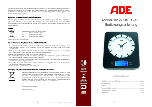 Manuale ADE KE 1245 Vicky Bilancia da cucina