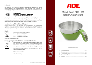 Manuale ADE KE 1285 Sarah Bilancia da cucina