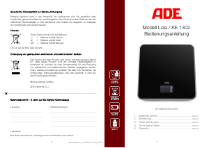 Manual de uso ADE KE 1302 Lola Báscula de cocina