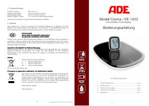 Manual ADE KE 1403 Cosma Kitchen Scale