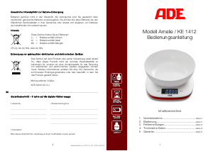 Manual ADE KE 1412 Amelie Kitchen Scale