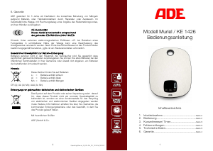 Manual de uso ADE KE 1426 Muriel Báscula de cocina